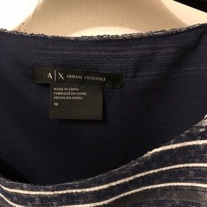 Armani Exchange Blue and White dress